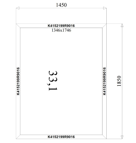 1450 x 1850 mm schema