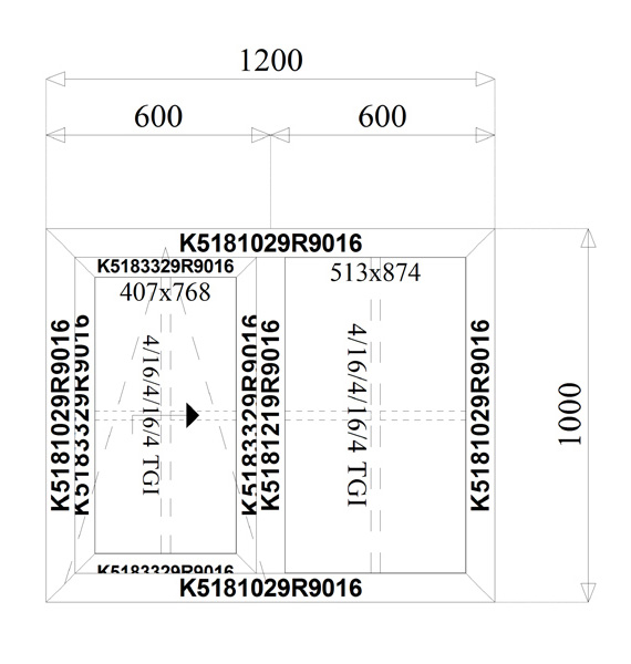 1200 x 1000 mm schema