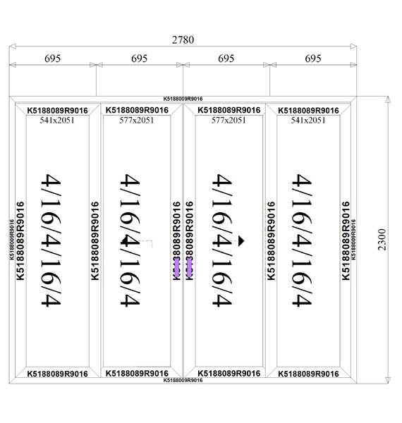 2780 x 2300 mm schema