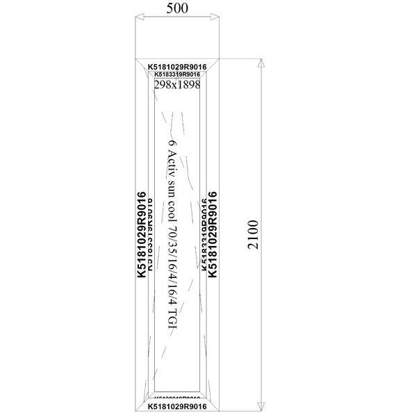 500 x 2100 mm schema