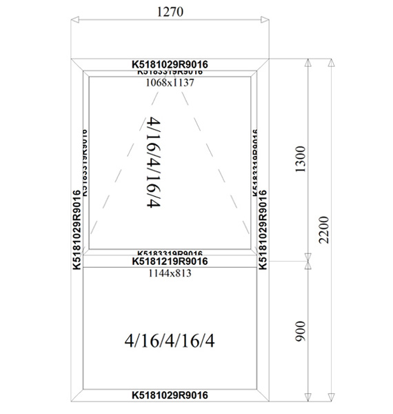 1270 x 2200 mm schema