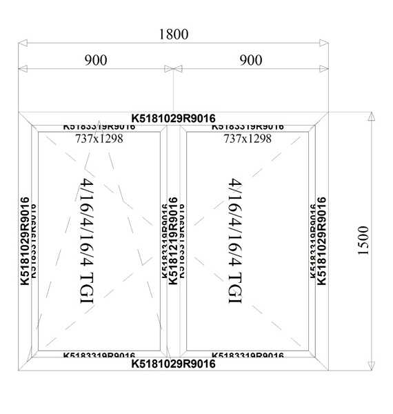 1800 x 1500 mm schema