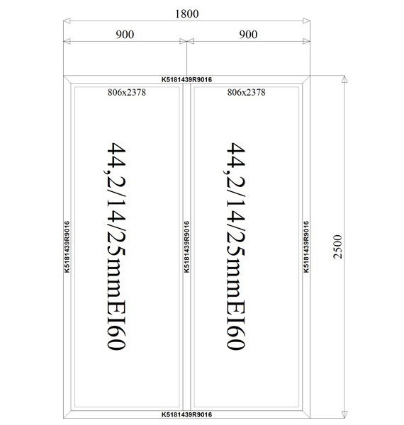 1800 x 2500 mm schema