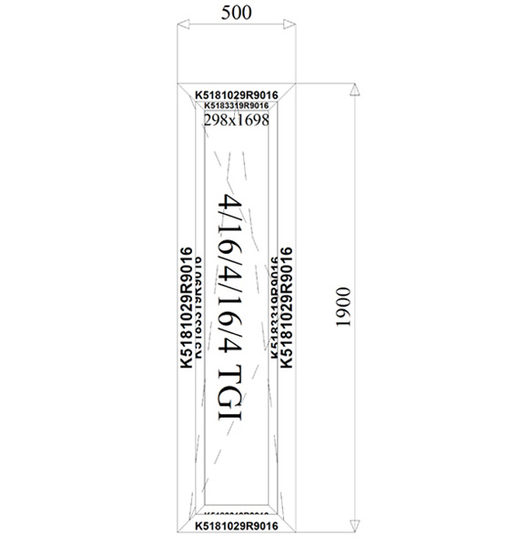500 x 1900 mm schema