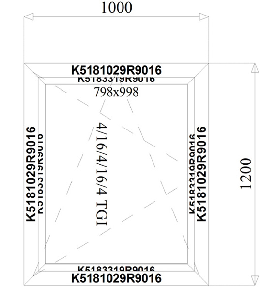 1000 x 1200 mm schema