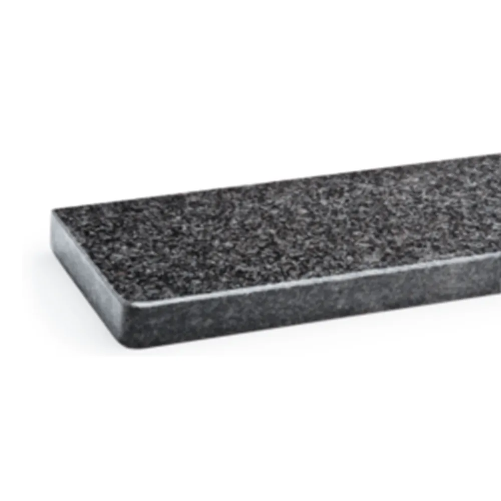 Granieten vensterbank &ldquo;Nero Impala&rdquo; (100 &times; 150 mm) voor buitengebruik met een gepolijst oppervlak
