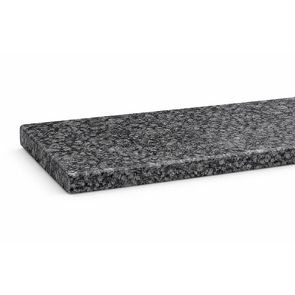 Granieten vensterbank &ldquo;Steel Grey Gespleten&rdquo; (100 &times; 150 mm) voor buitengebruik met een gepolijst oppervlak
