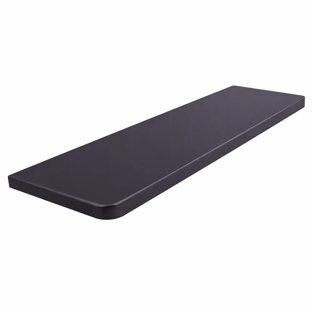 MDF binnenvensterbank, gelakt in Antraciet RAL 7016, met afgeronde hoeken - productweergave met technische gegevens.
